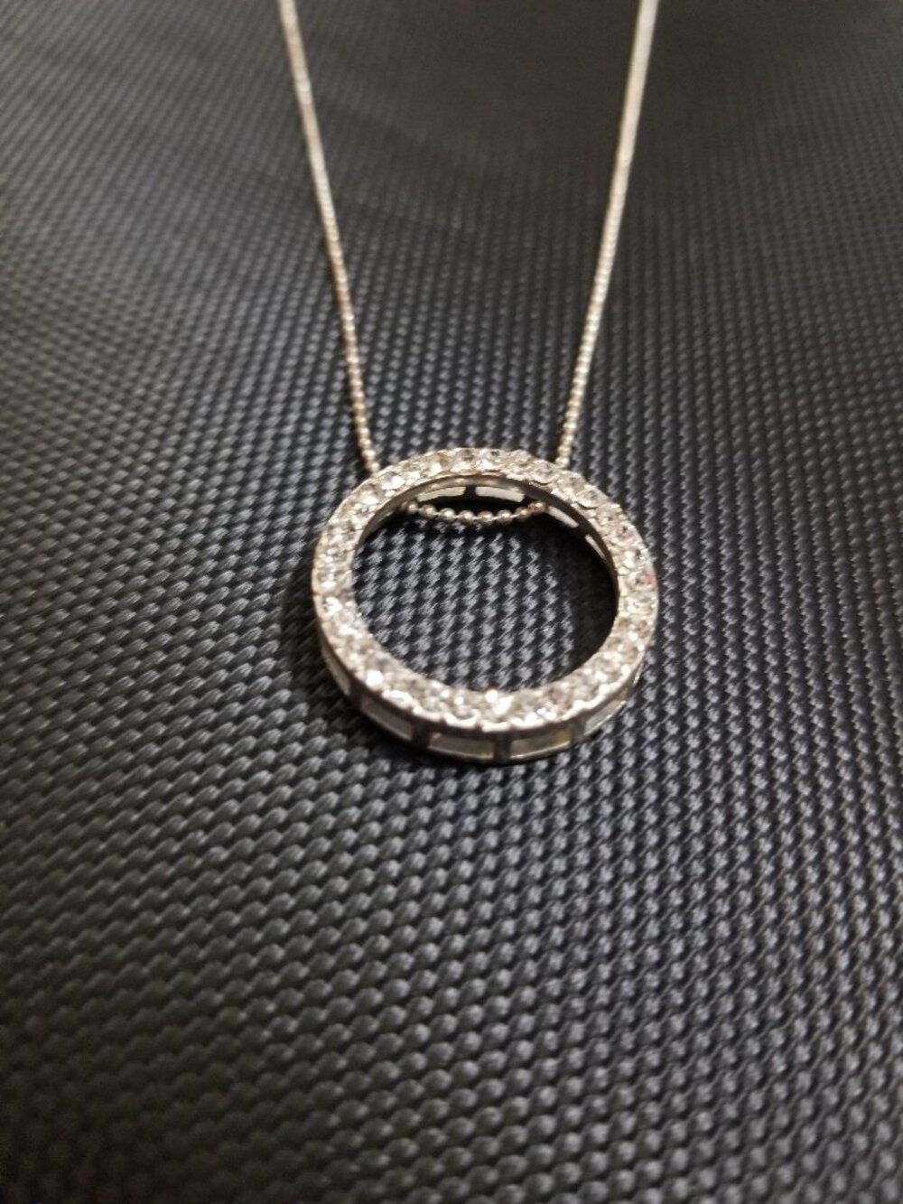 Vintage Eternity Circle "Pronged Stones" Necklace